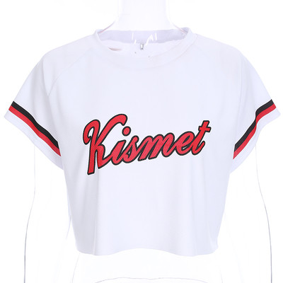 Tricou sport și casual de damă alb cu inscripție