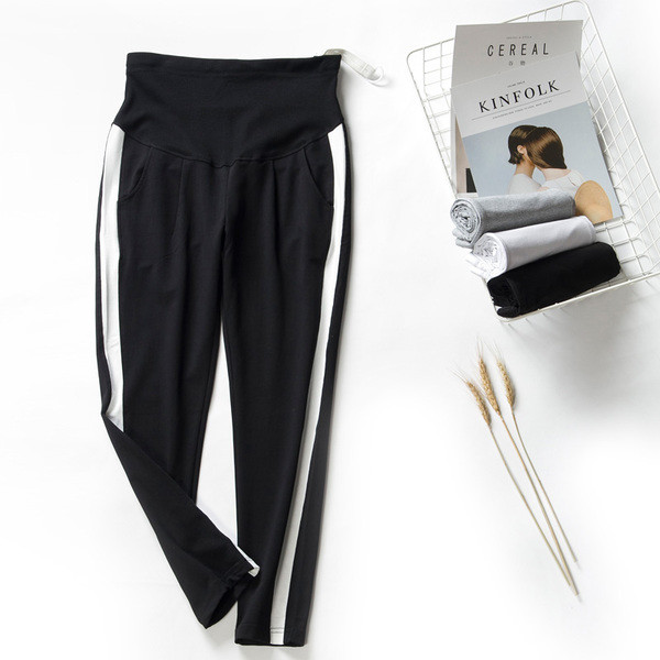 Pantaloni sport și casual de damă cu margine albă