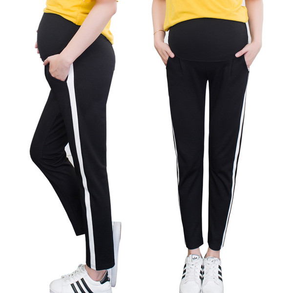 Pantaloni sport și casual de damă cu margine albă
