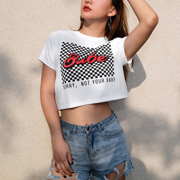 Tricou scurt elegant alb cu imprimeu