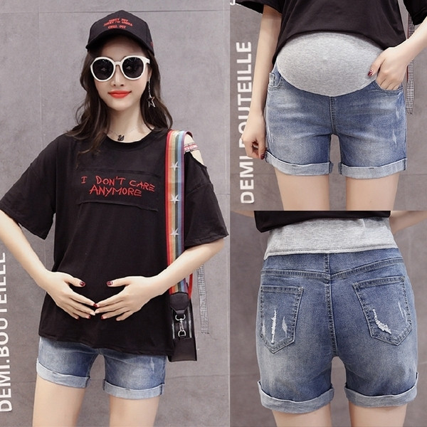 Pantaloni scurți de blugi pentru gravide