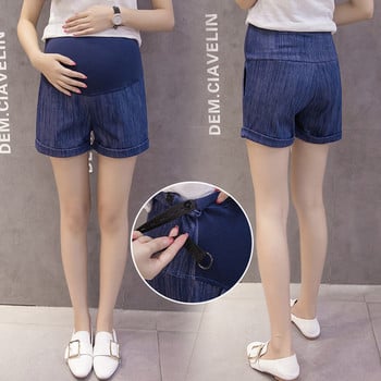 Къси дънкови панталони за бременни жени в два цвята