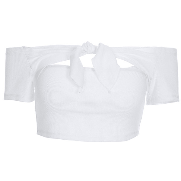 Κομψό σύντομο γυναικείο πουκάμισο με κορδέλα