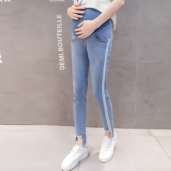 Elasztikus farmer szegéllyel terhes nők számára