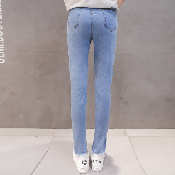 Elasztikus farmer szegéllyel terhes nők számára