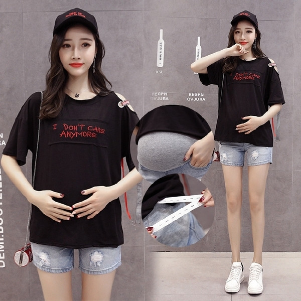 Γυναικεία σύντομα τζιν για έγκυες γυναίκες