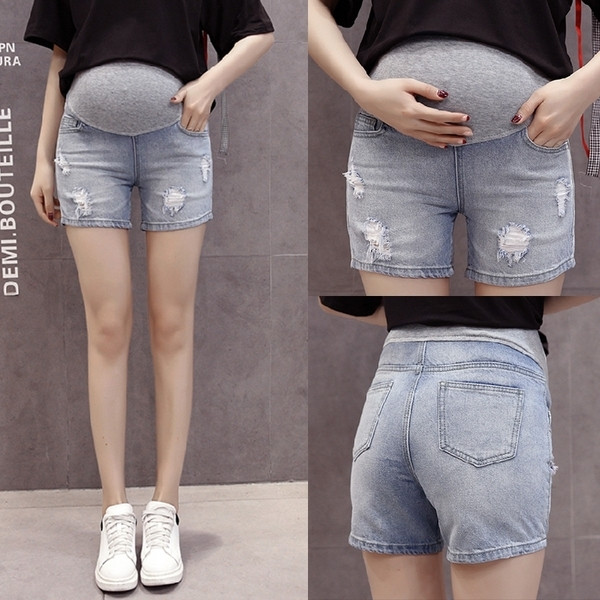 Γυναικεία σύντομα τζιν για έγκυες γυναίκες