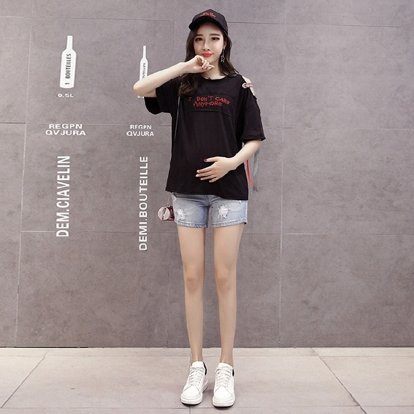 Γυναικεία σύντομα τζιν για έγκυες γυναίκες