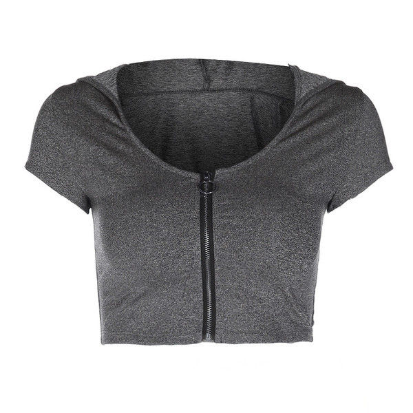 Γυναικείο μπλουζάκι  με φερμουάρ, κατάλληλο για τη  καθημερινή ζωή