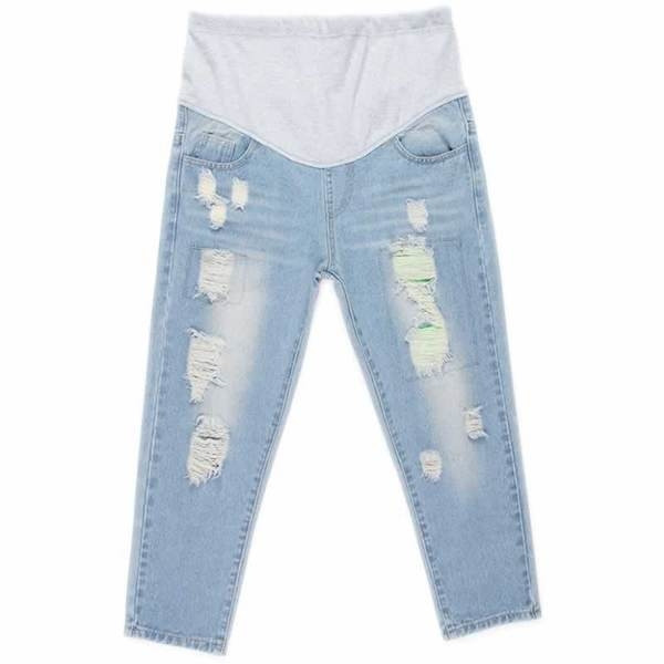 7/8 разръфани дънки за бременни жени в два цвята