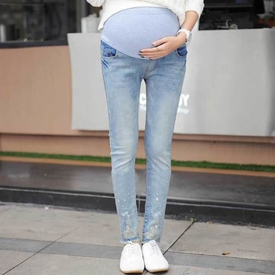 Τζιν για εγκύους με διακοσμητικά βότσαλα σε δύο χρώματα