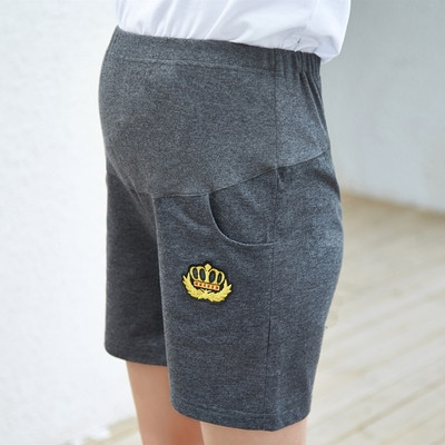 Σύντομα βαμβακερά παντελόνια για έγκυες γυναίκες σε διάφορα χρώματα