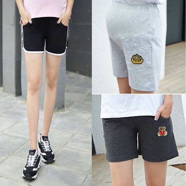 Σύντομα βαμβακερά παντελόνια για έγκυες γυναίκες σε διάφορα χρώματα