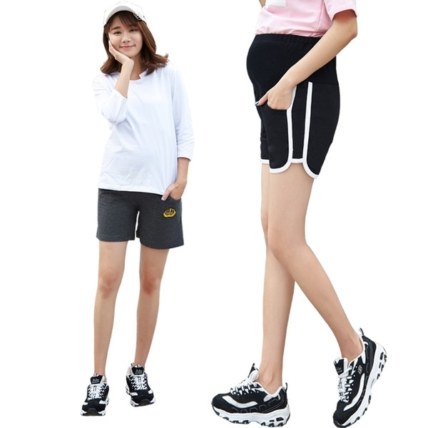 Σύντομα βαμβακερά παντελόνια για έγκυες γυναίκες σε διάφορα χρώματα