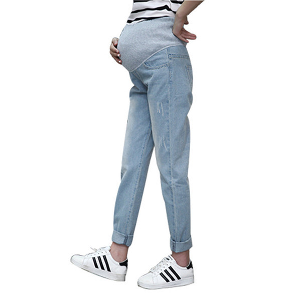Τζιν με μήκος  9/10 για τις έγκυες γυναίκες σε δύο χρώματα