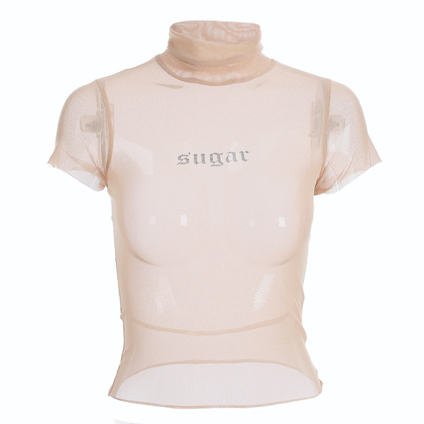 Γυναικεία μπλούζα με κολάρο και επιγραφή