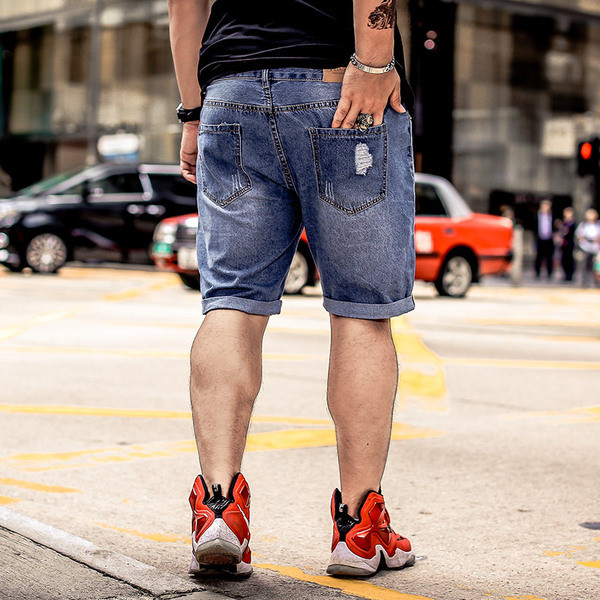 Blugi casual scurti barbati model larg