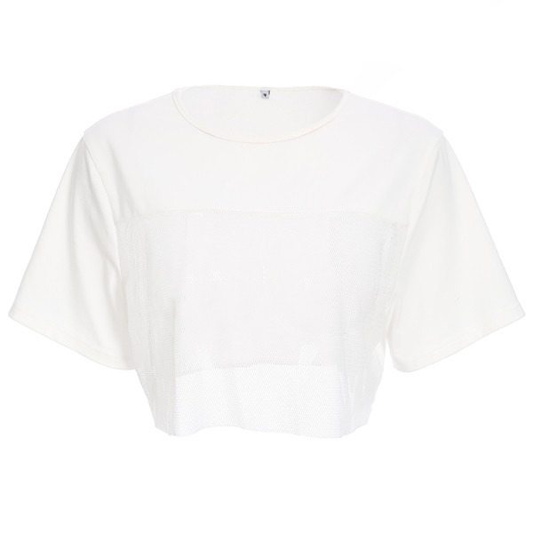 Γυναικείο μπλουζάκι σε λευκό χρώμα - ελεύθερο μοντέλο