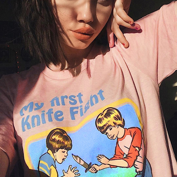 Tricou casual dama cu aplicatie roz