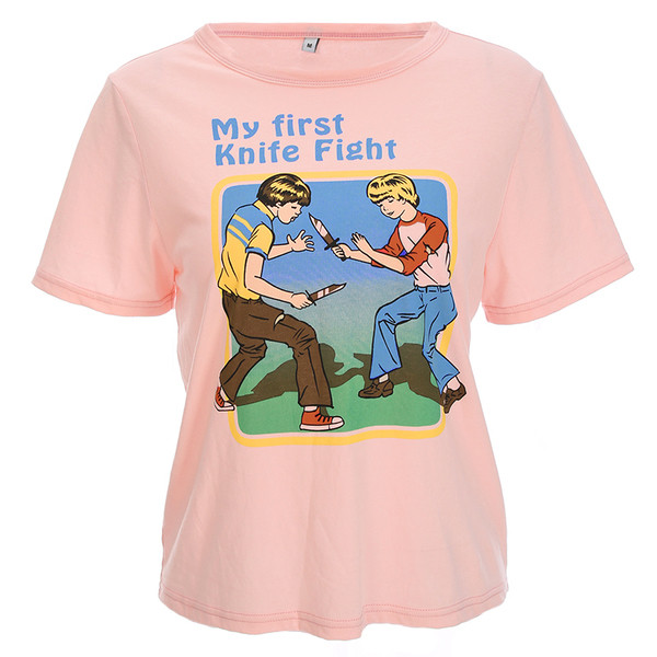 Tricou casual dama cu aplicatie roz