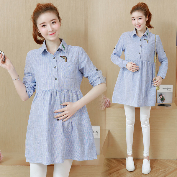 Cămașă cu dungi pentru gravide