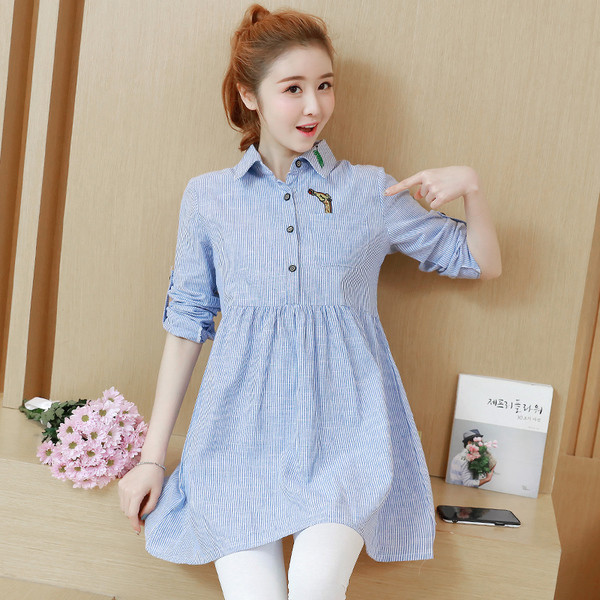 Cămașă cu dungi pentru gravide