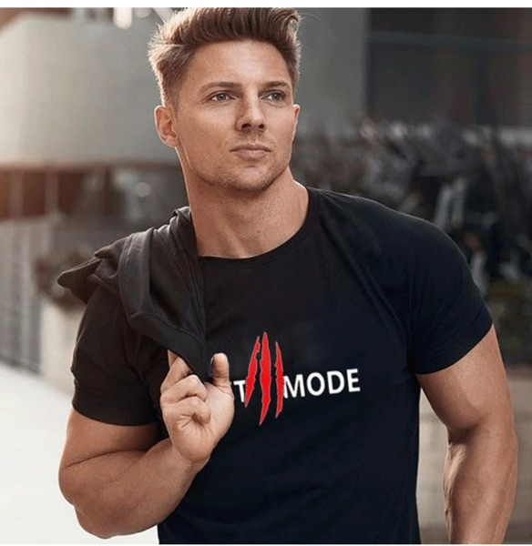 Tricou sport pentru bărbați în mai multe culori cu inscripție