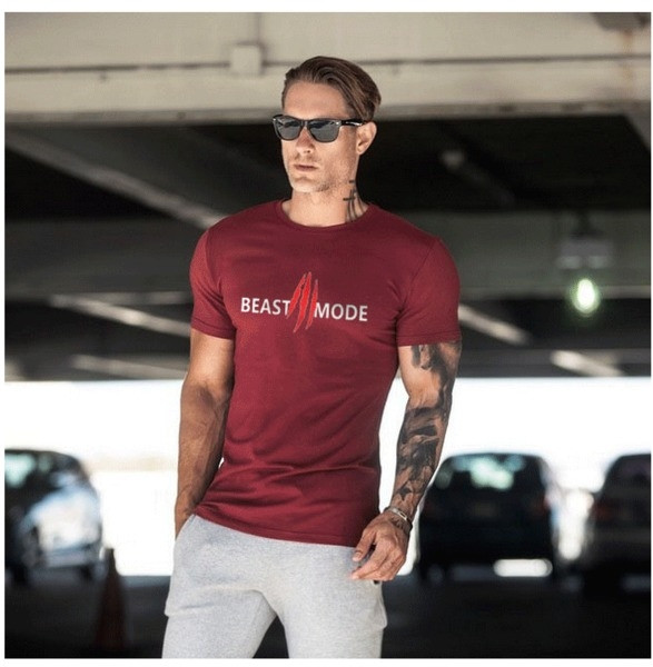 Tricou sport pentru bărbați în mai multe culori cu inscripție