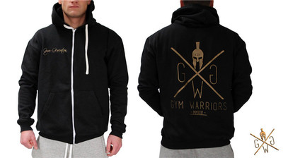 Мъжко спортно горнище в два цвята е с качулка