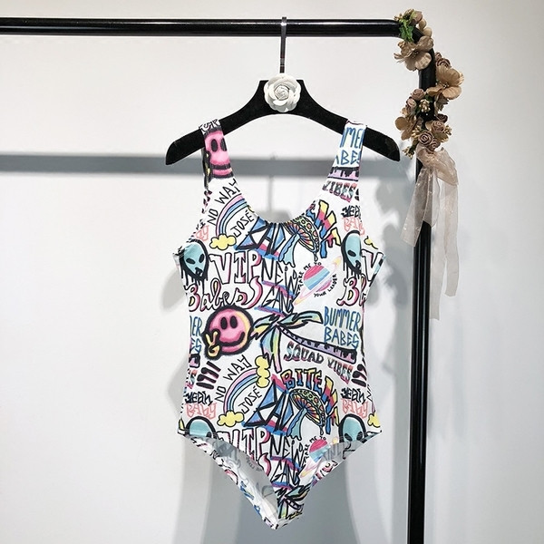 Costum de baie plin colorat de damă în trei imprimeuri diferite