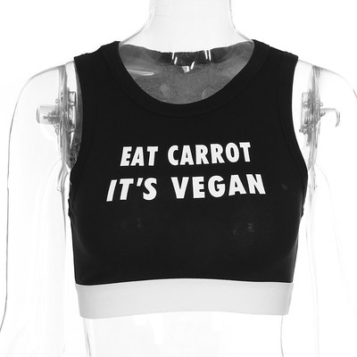 Γυναικείο αθλητικό αμάνικο σε διάφορα χρώματα με επιγραφή