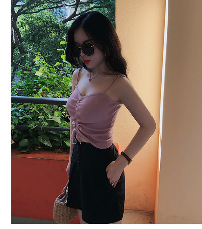 Γυναικείο αμάνικο με λεπτοές ιμάντες σε τρία χρώματα