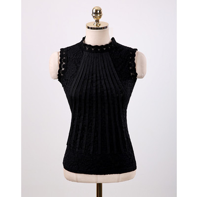 Maieu de dama din dantela cu decor floral in doua culori