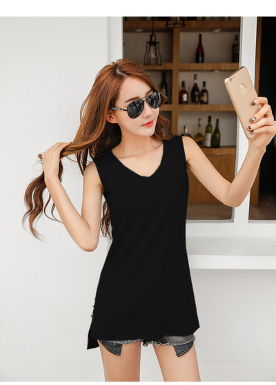 Γυναικείο μακρύ αμάνικο σε διάφορα χρώματα με πλαϊνά σχοινιά και ντεκολτέ σε σχήμα V