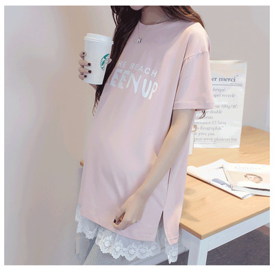 Удобна памучна тениска за бременни жени в три цвята