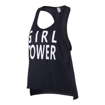 Дамски потник широк модел в тъмен цвят с надпис