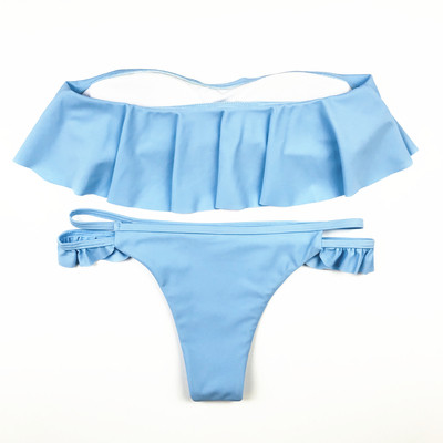 Costum de baie dama din doua piese in diferite culori - model simplu