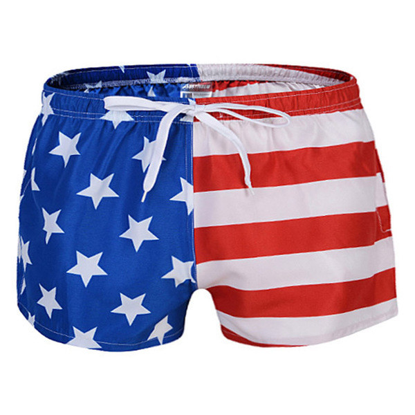 Мъжки цветен бански с щампа