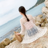 Дамско дантелено парео в два цвята