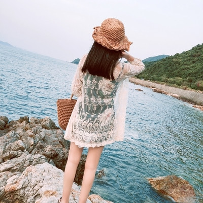 Дамско дантелено парео в два цвята