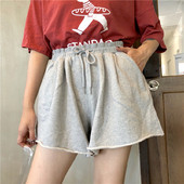 Къси дамски панталони с висока талия широк модел