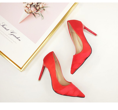 Елегантни дамски обувки на висок ток в четири цвята