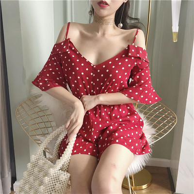 Дамски гащеризон с отворени рамене в три цвята