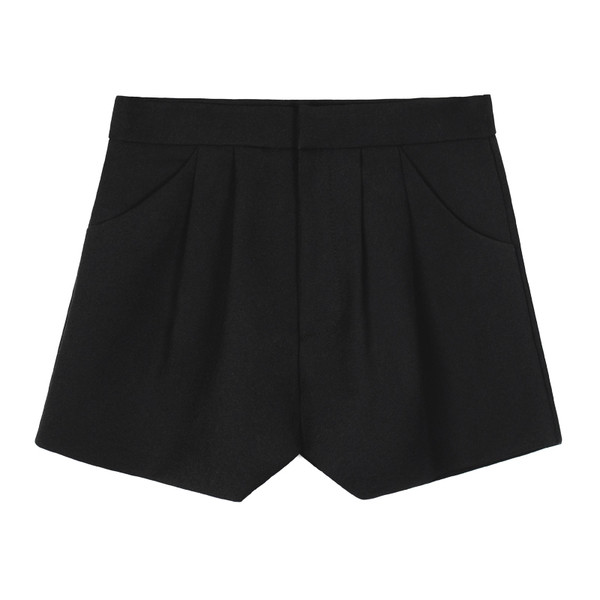 Дамски къси стилни панталони с висока талия в два цвята