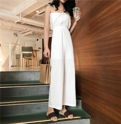 Дамски летен гащеризон с отворени рамене в три цвята