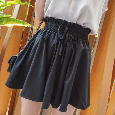 Дамска стилна пола в два цвята с висока талия