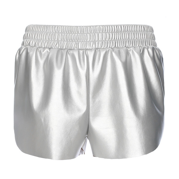 Къси дамски безшевни панталони от еко кожа