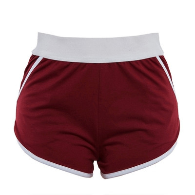 Спортно-ежедневни къси дамски панталони с широка лента с отворен мотив