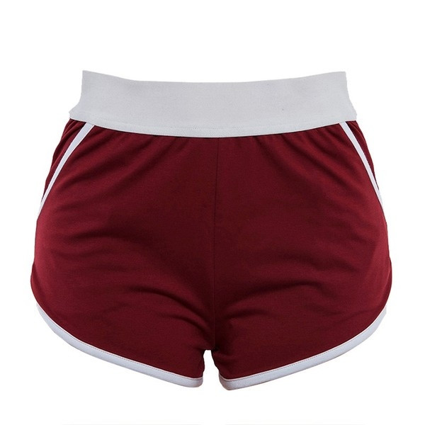 Спортно-ежедневни къси дамски панталони с широка лента с отворен мотив