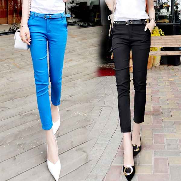 Елегантен дамски панталон Slim модел в четири цвята